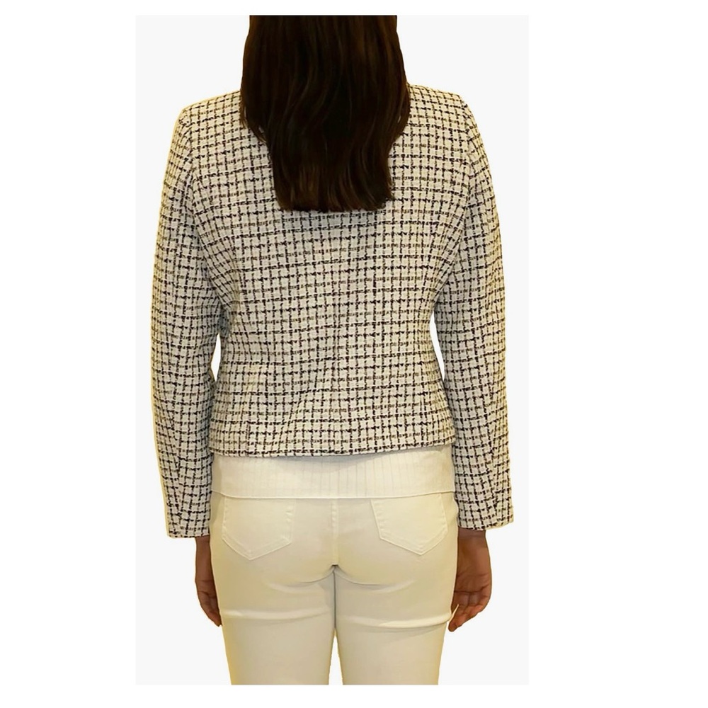 NWT! Jaclyn Smith Tweed Moto Jacket - Picture 3 of 6
